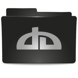 Folder Black Deviant Icon 256x256 png